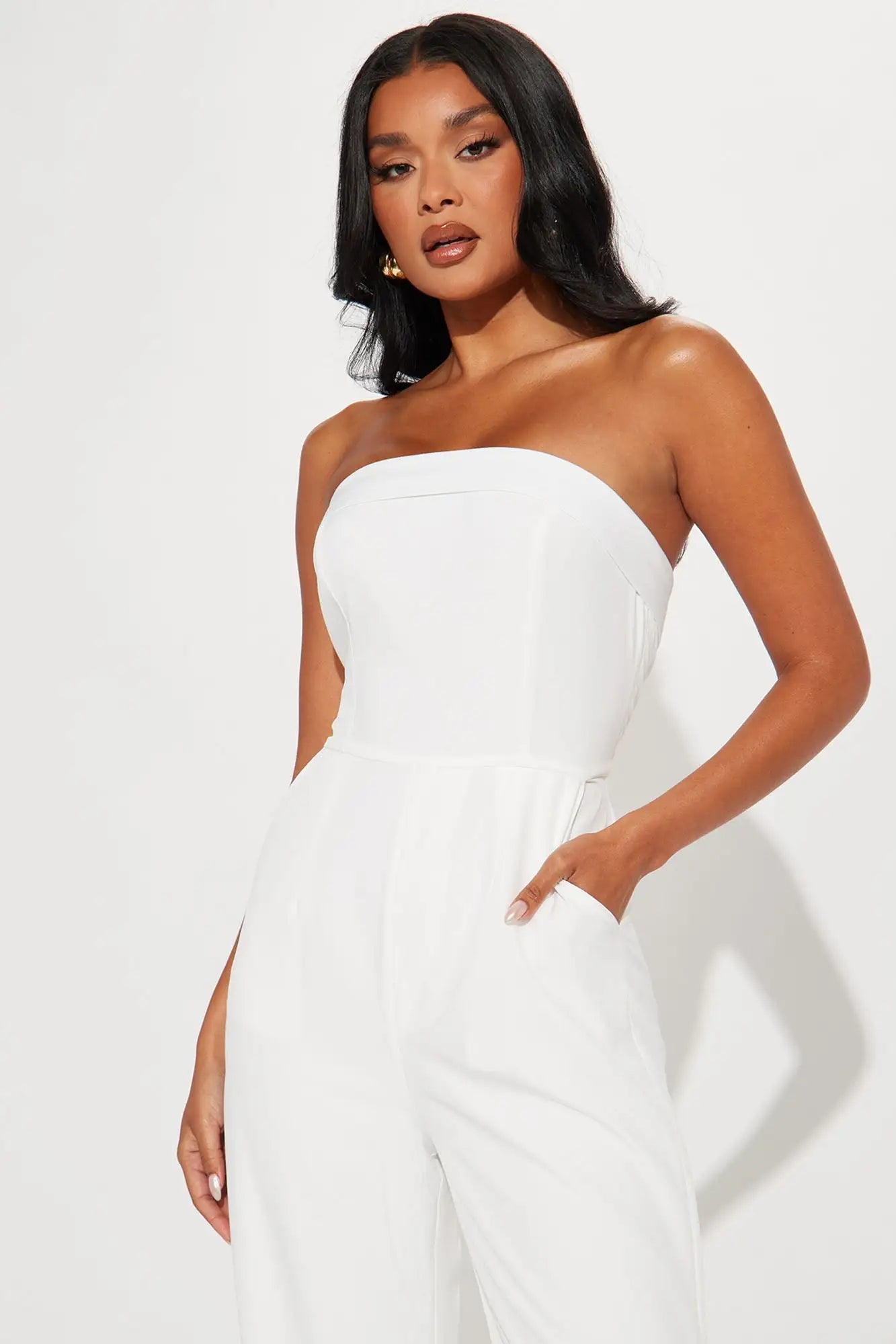 Women White Party Outfits Jumpsuit