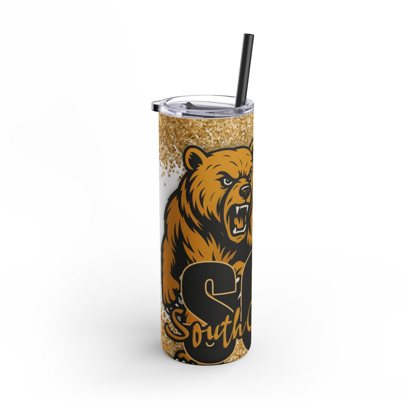Bold South Oak Cliff Golden Bear Glitter Tumbler | 20oz Travel Mug | Great for Sports Fans, Outdoors, Gifts, and Celebration Occasions
