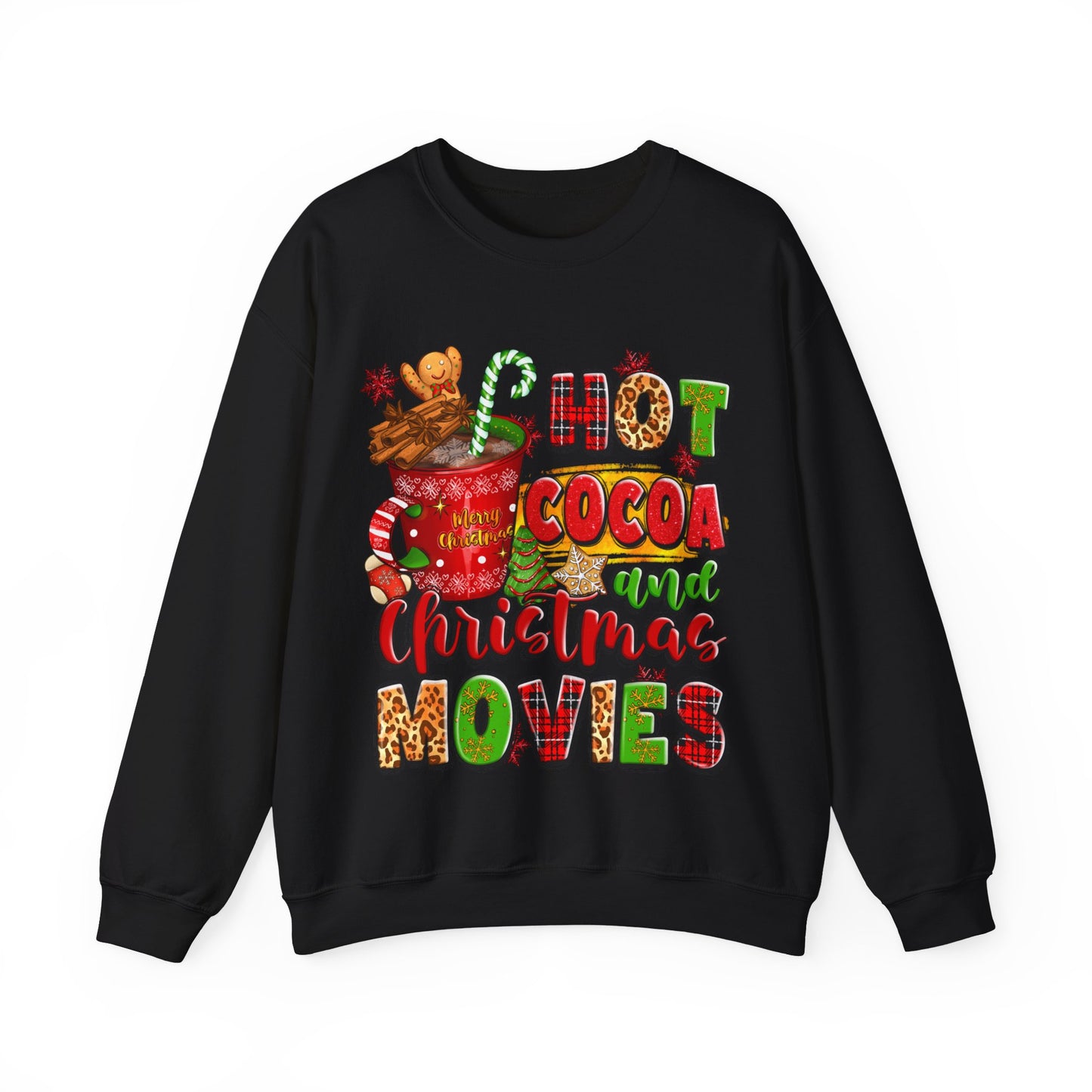 Hot Cocoa and Christmas Movies Unisex Heavy Blend™ Crewneck Sweatshirt