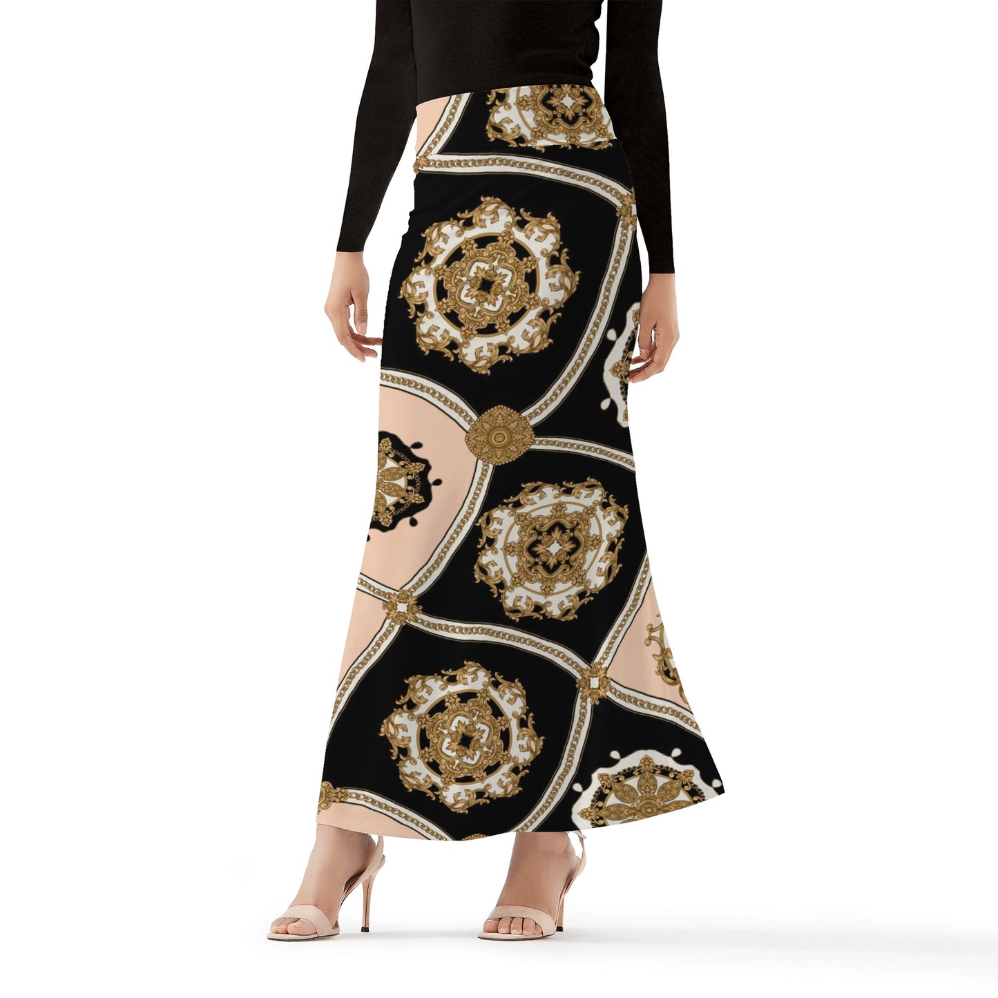 Womens Wrap Fishtail Long Skirt - Mona