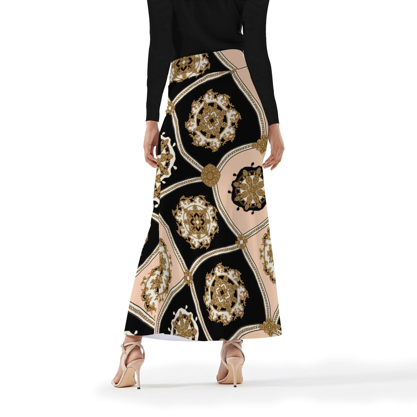Womens Wrap Fishtail Long Skirt - Mona