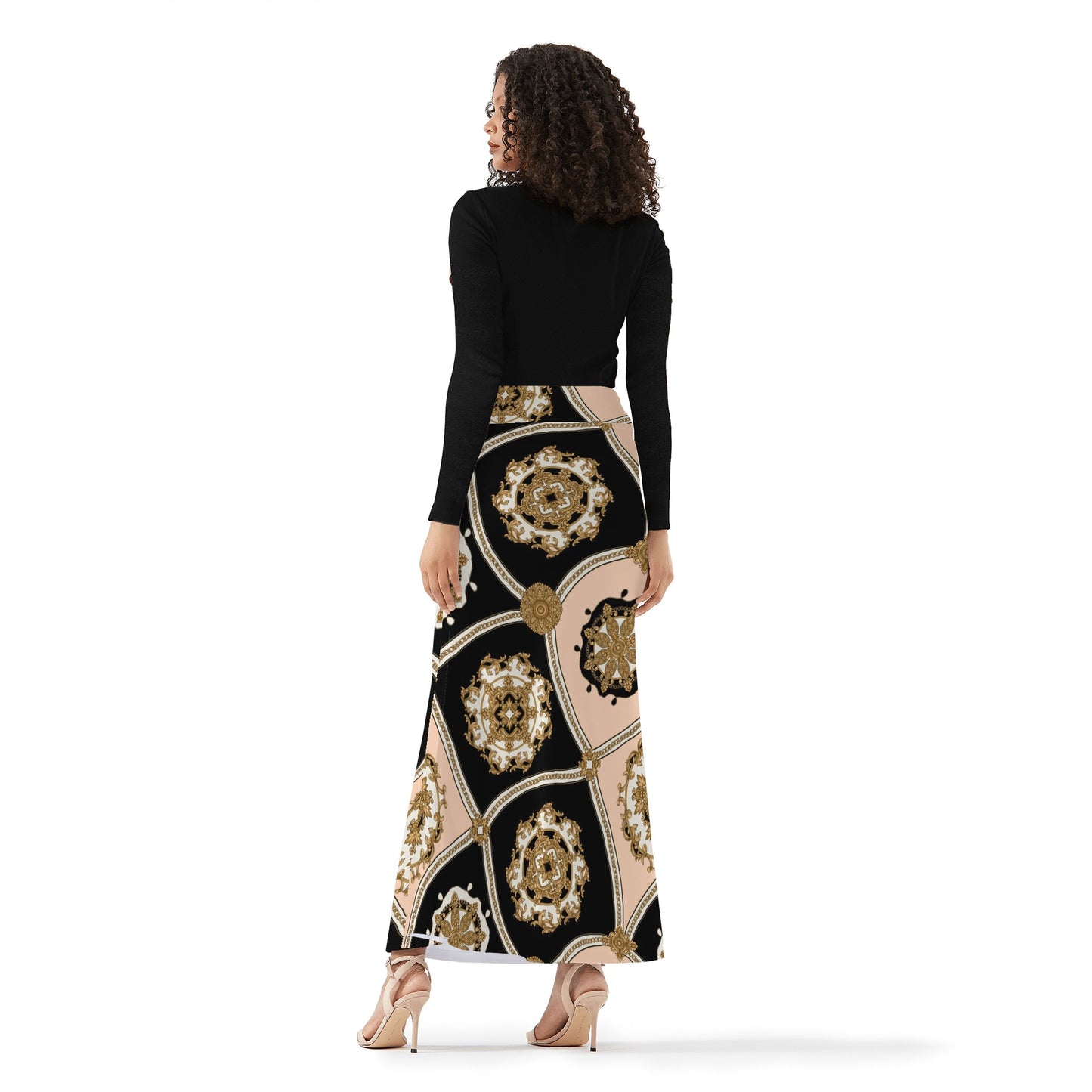 Womens Wrap Fishtail Long Skirt - Mona