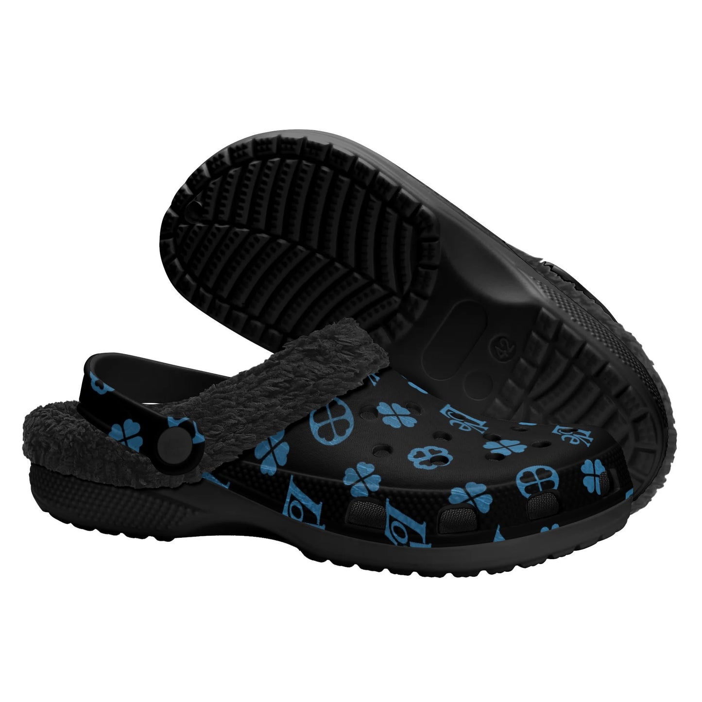 Love Monogram Fur-Lined Clogs – Cozy Winter Garden Slippers for Adults