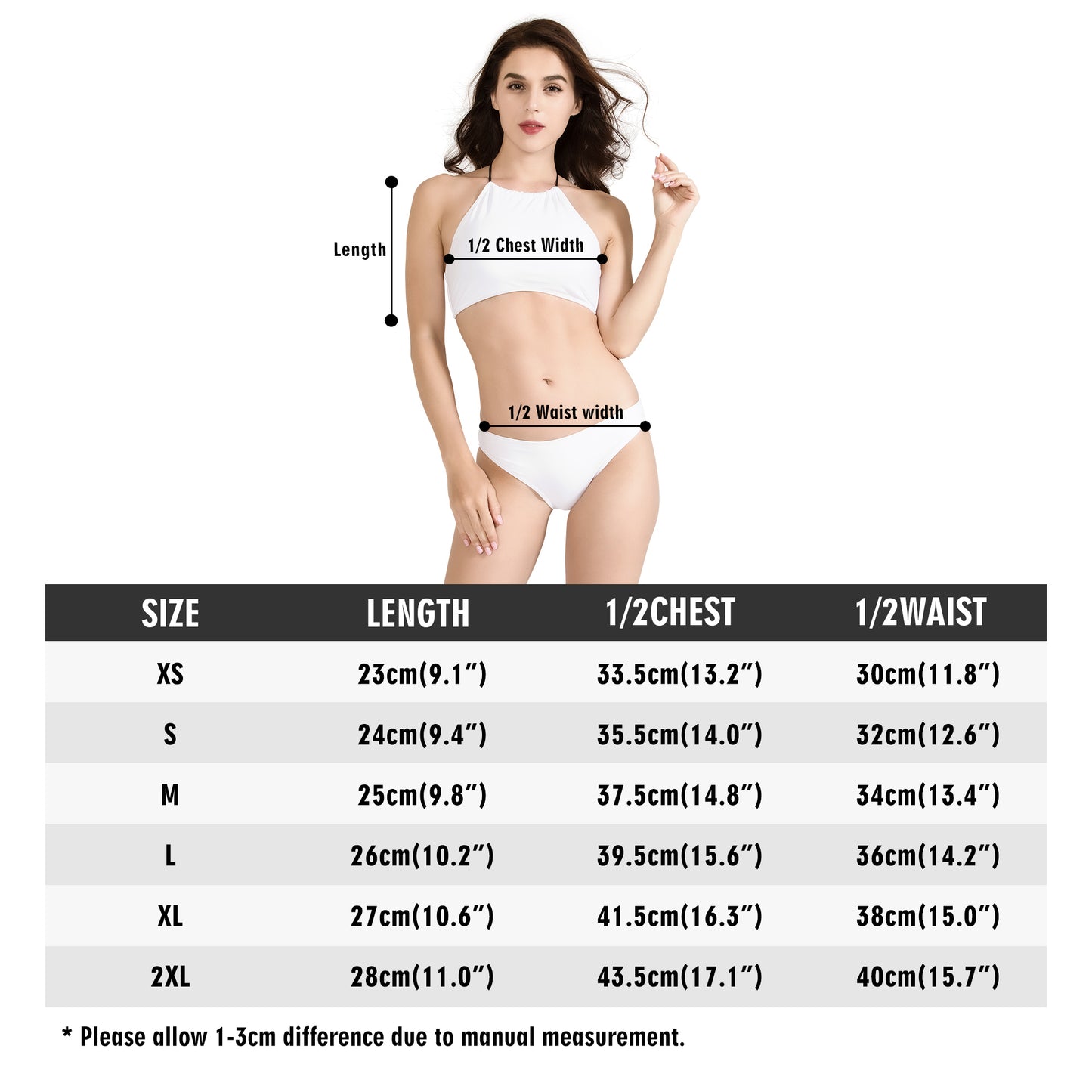 Womens Bikini Sets High Neck Two Piece Swimsuit- Samantha