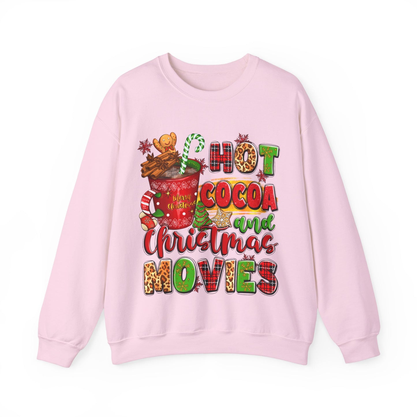 Hot Cocoa and Christmas Movies Unisex Heavy Blend™ Crewneck Sweatshirt