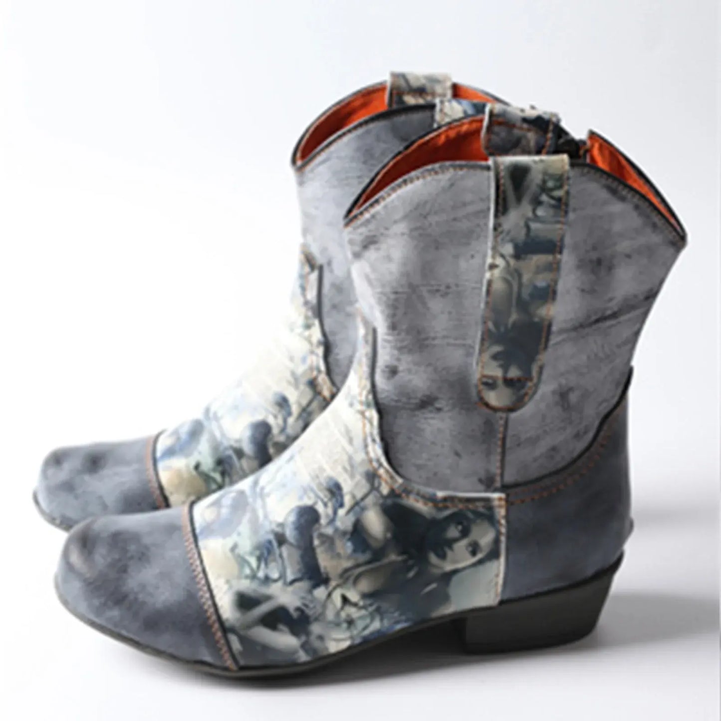 Zipper Leather Fashion Boots