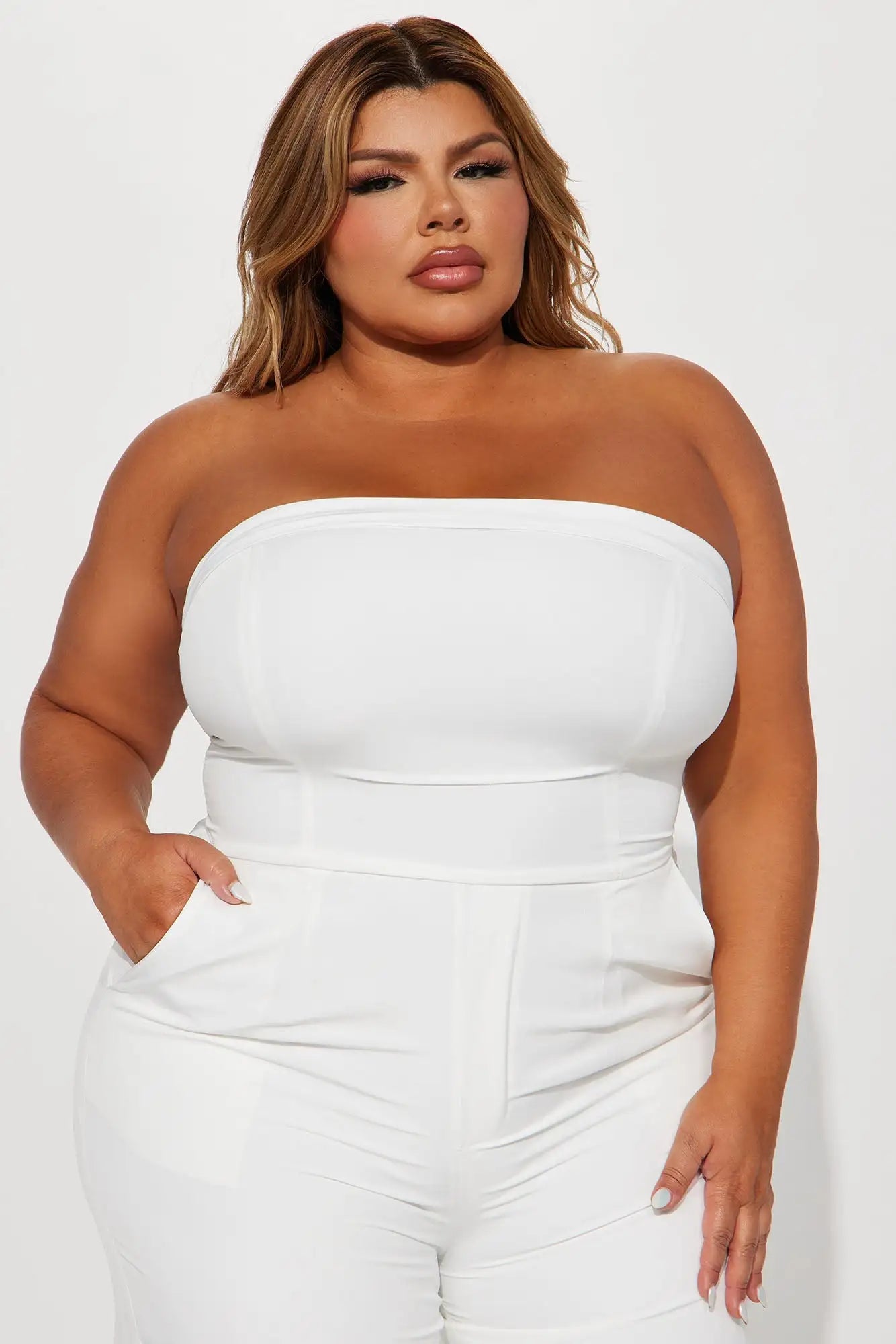 Women White Party Outfits Jumpsuit