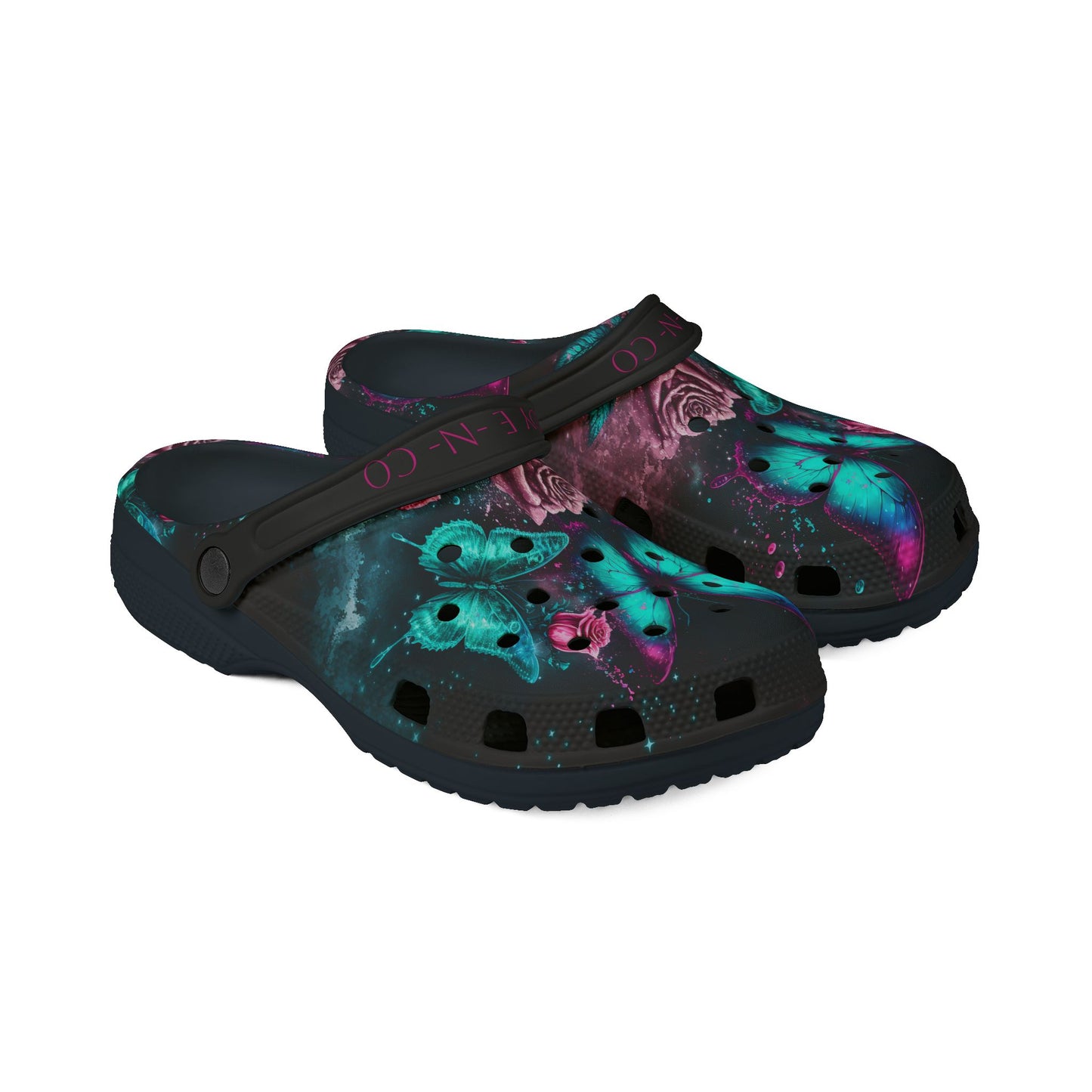 Colorful Butterflies and Roses EVA Foam Rubber Shoes