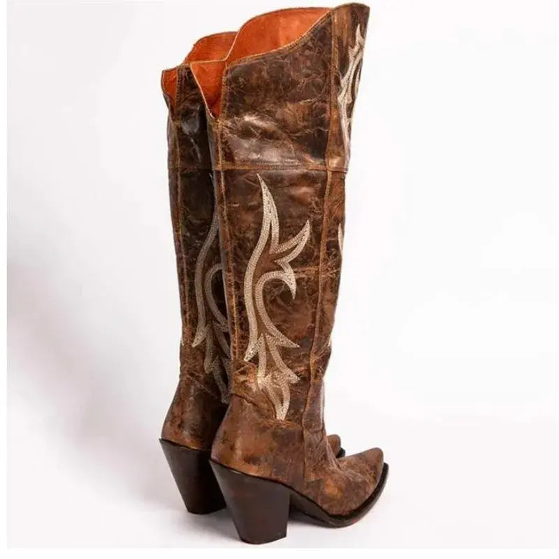 Retro Gladiator Knee-High Boots for Women