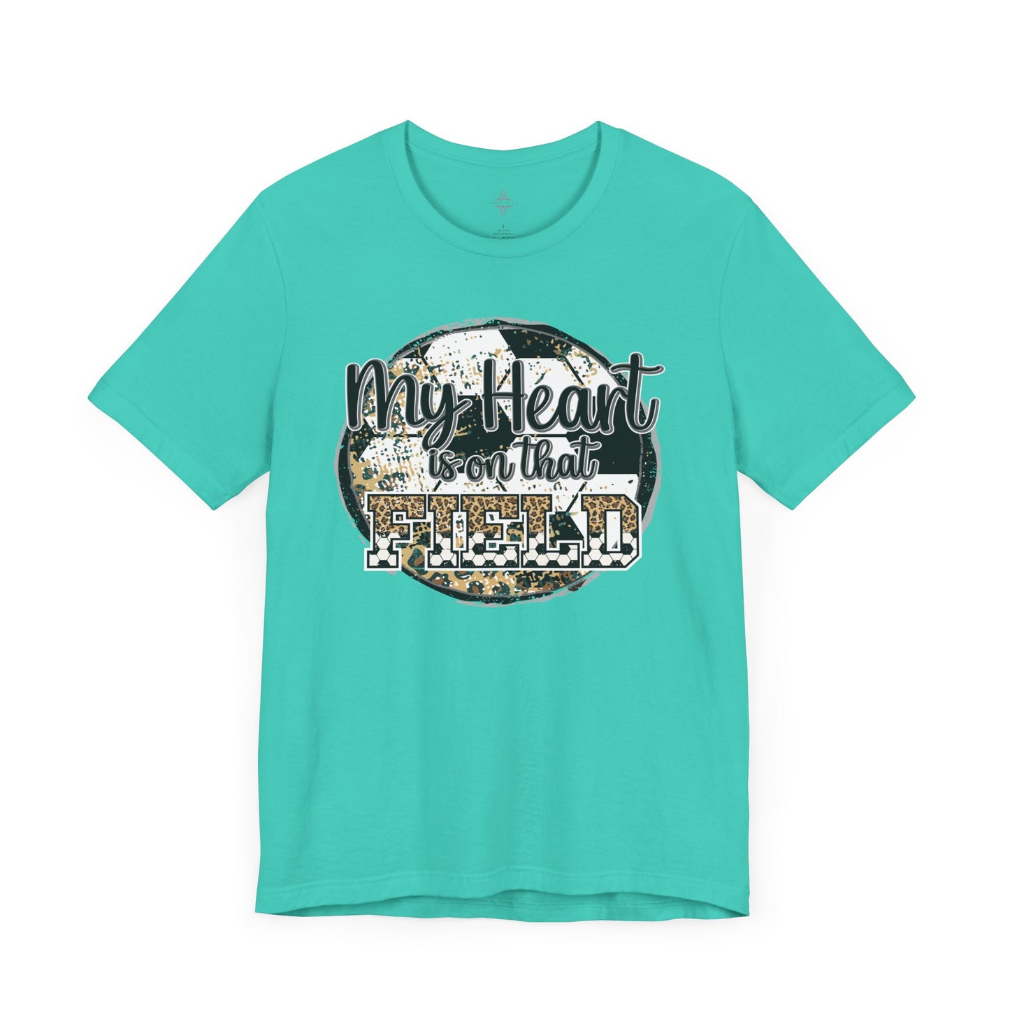 Soccer Mom Tshirt with message My Heart is on that field