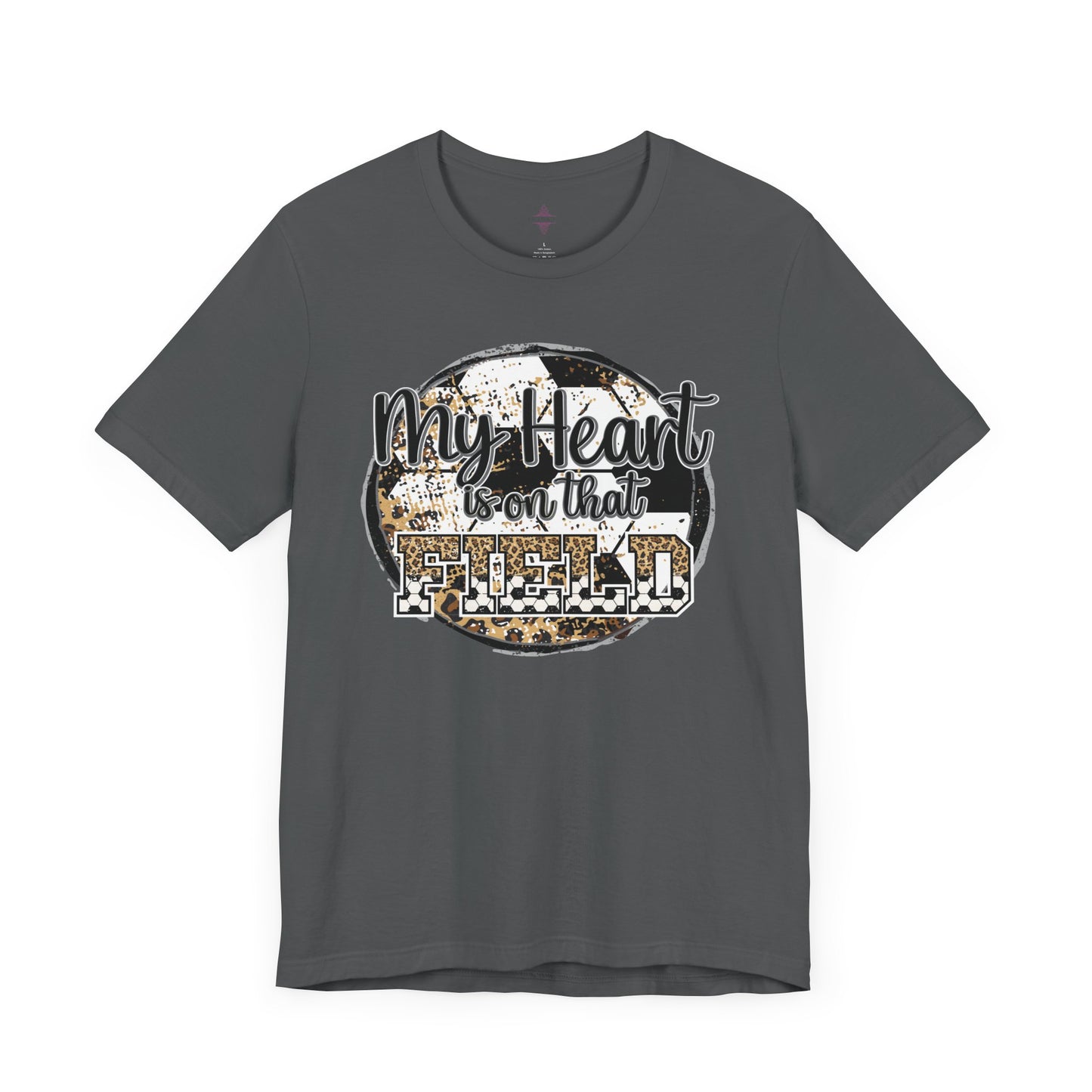 Soccer Mom Tshirt with message My Heart is on that field
