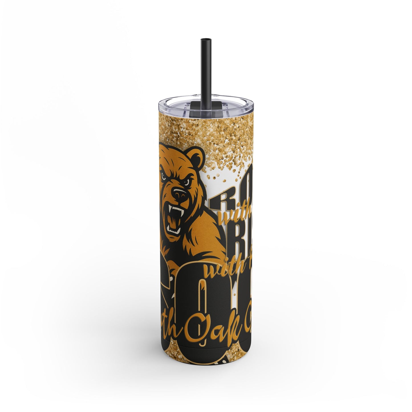 Bold South Oak Cliff Golden Bear Glitter Tumbler | 20oz Travel Mug | Great for Sports Fans, Outdoors, Gifts, and Celebration Occasions