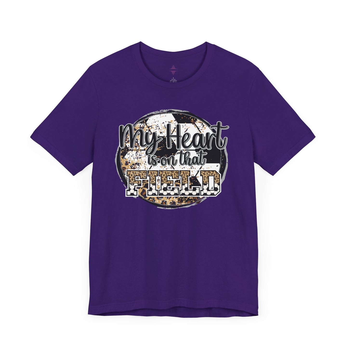 Soccer Mom Tshirt with message My Heart is on that field