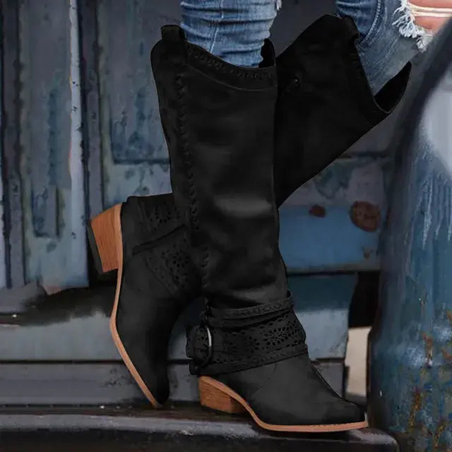 Urban Chic Women's High Boots with Side Zipper