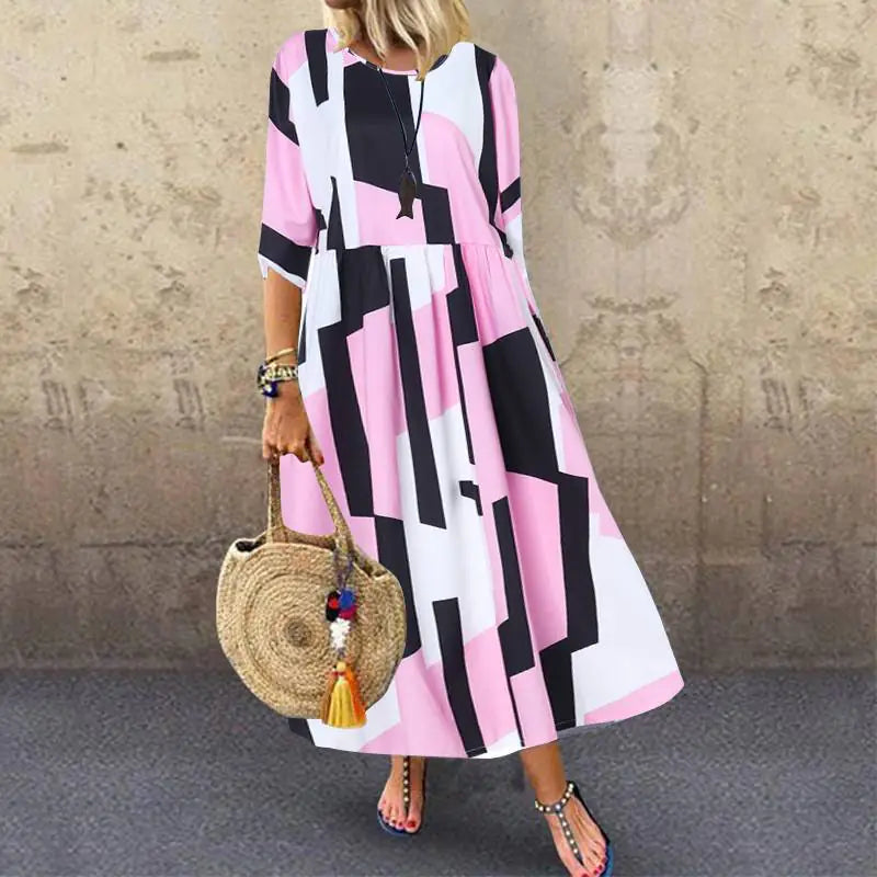 Chic Plus Size Printed Dress