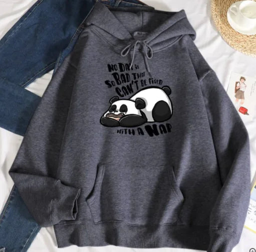 Ladies' Playful Panda Fleece Hoodie