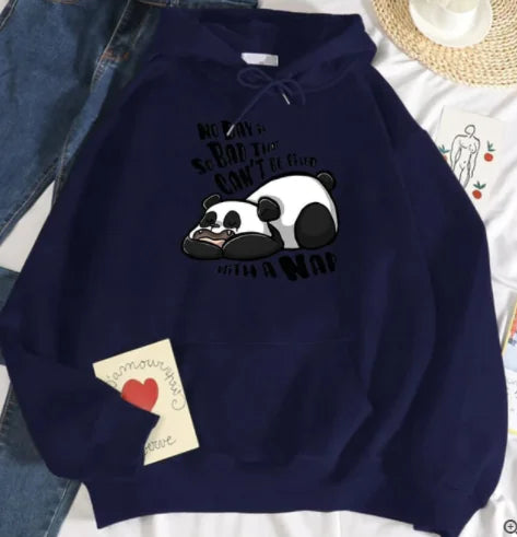 Ladies' Playful Panda Fleece Hoodie