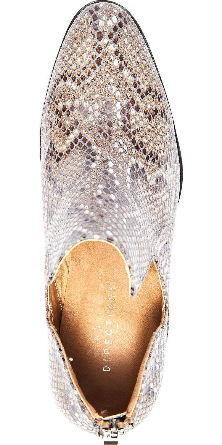 Womens Shoe, Low Heel Snakeskin Style Fredricka Booties