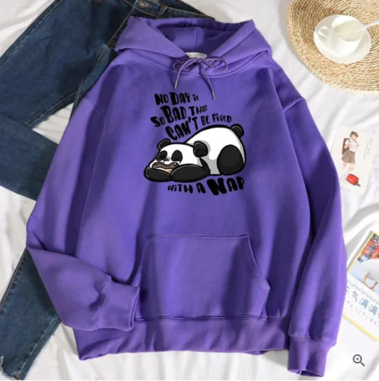 Ladies' Playful Panda Fleece Hoodie