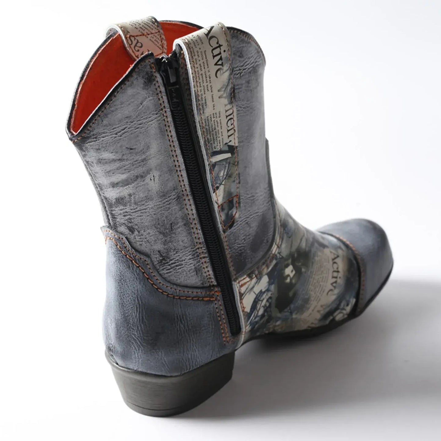 Zipper Leather Fashion Boots