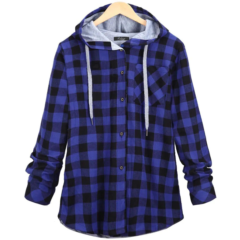 Chic Multicolor Hooded Cardigan