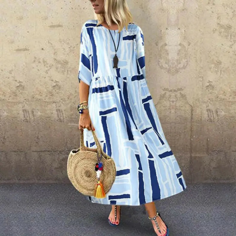 Chic Plus Size Printed Dress