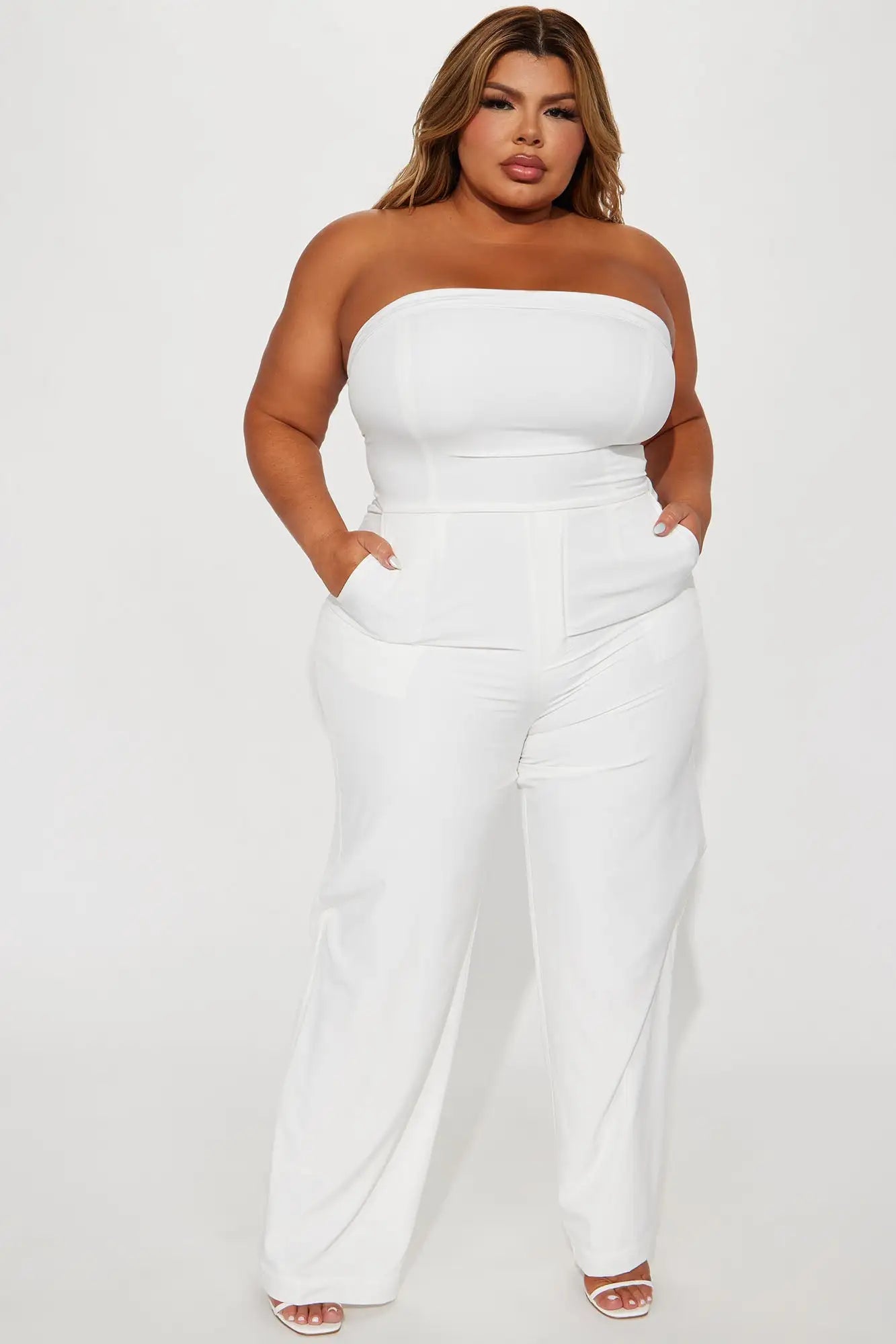 Women White Party Outfits Jumpsuit