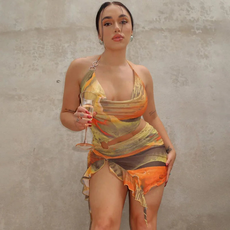 Women's Fashion Backless Lace-up Dress