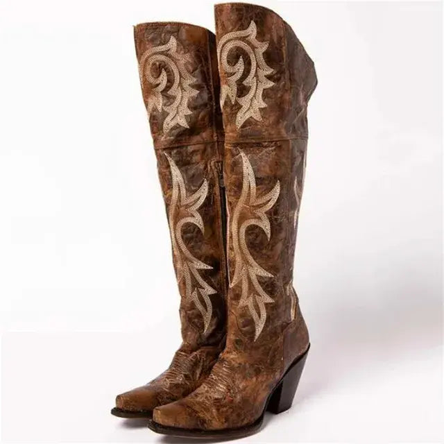Retro Gladiator Knee-High Boots for Women
