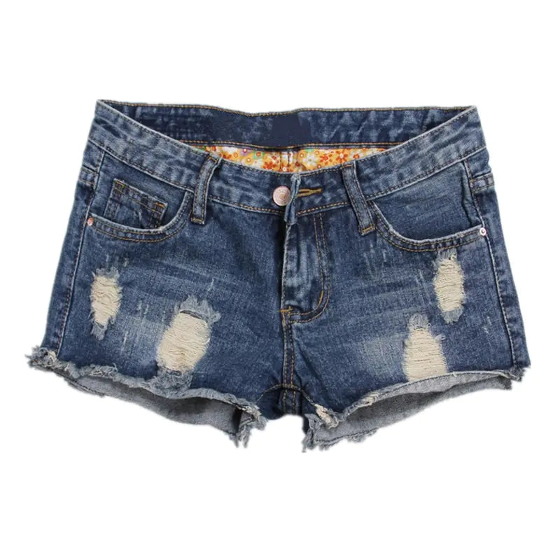 2018 Summer Plus Size Women's Ripped Denim Shorts