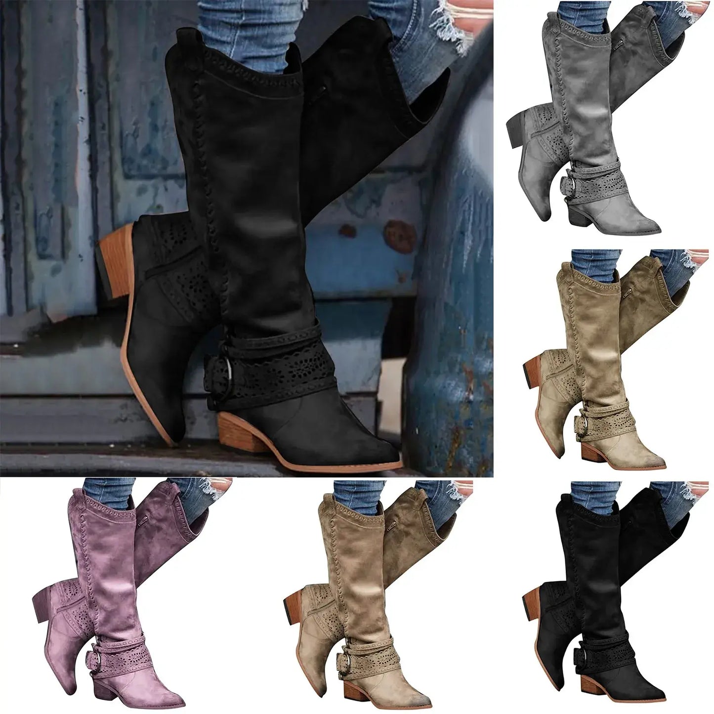Urban Chic Women's High Boots with Side Zipper