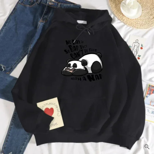 Ladies' Playful Panda Fleece Hoodie
