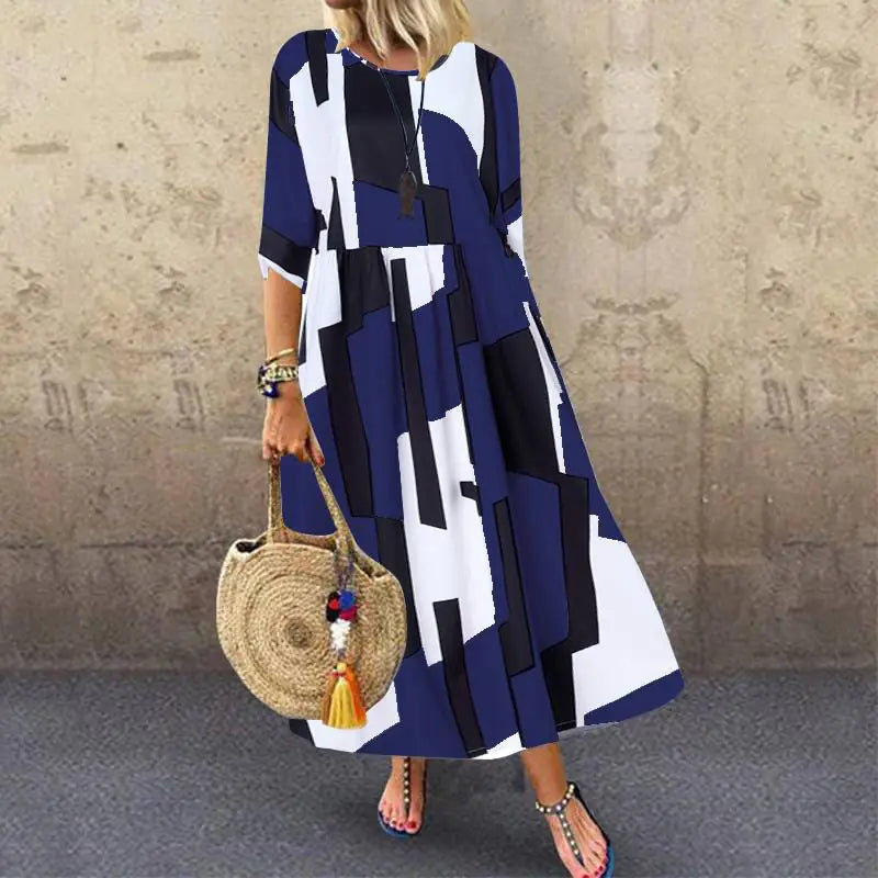Chic Plus Size Printed Dress
