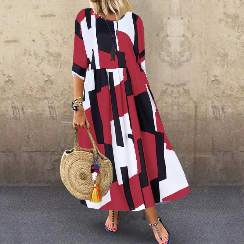 Chic Plus Size Printed Dress