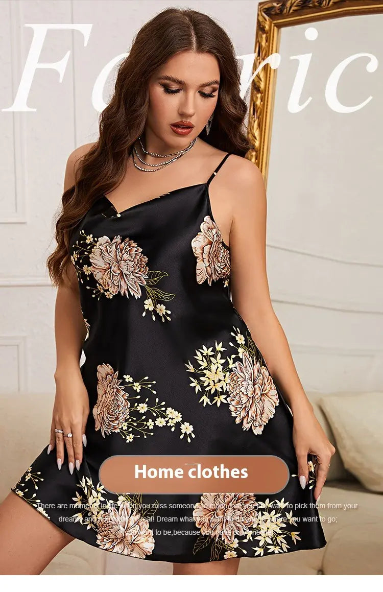 Plus Size Silky Peony Nightdress