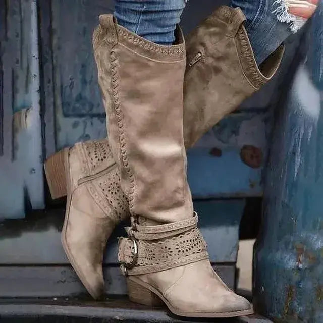 Urban Chic Women's High Boots with Side Zipper