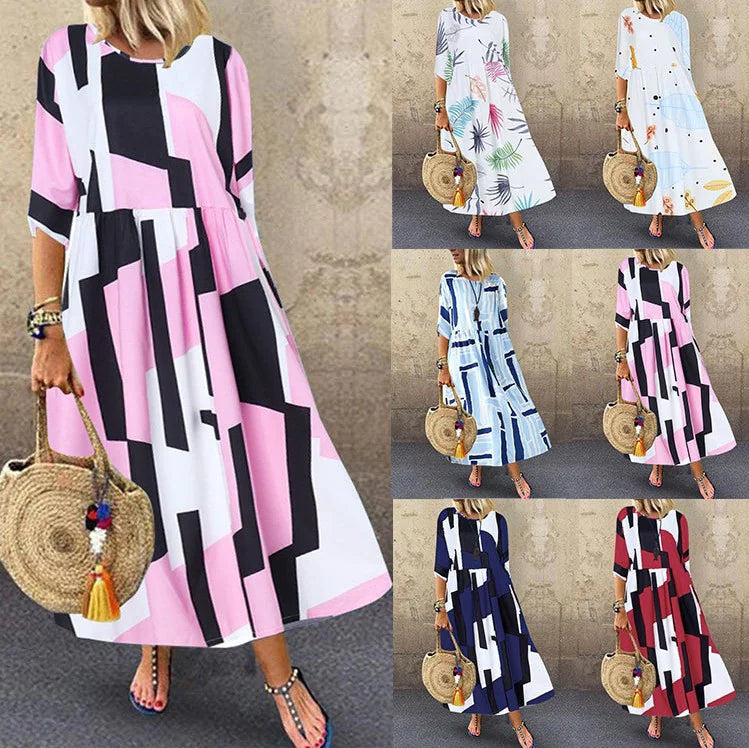Chic Plus Size Printed Dress
