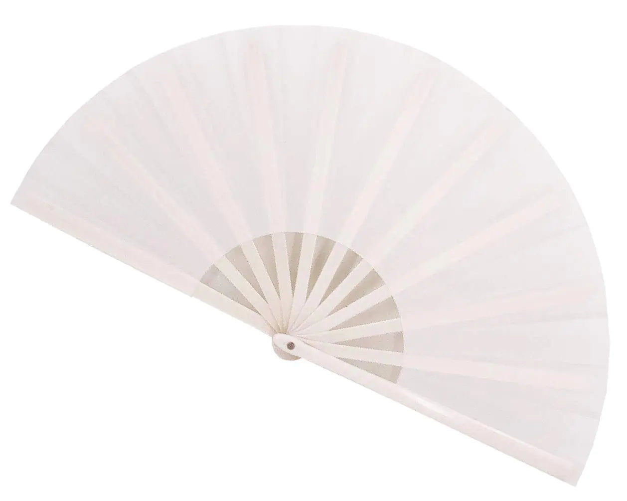 Large Folding Fans Rave Hand Fans Festival Fans for Women Men Chinese Japanes Hand Held Folding Fan for Music Festival EDM Performance Gifts Party Decoration (White)