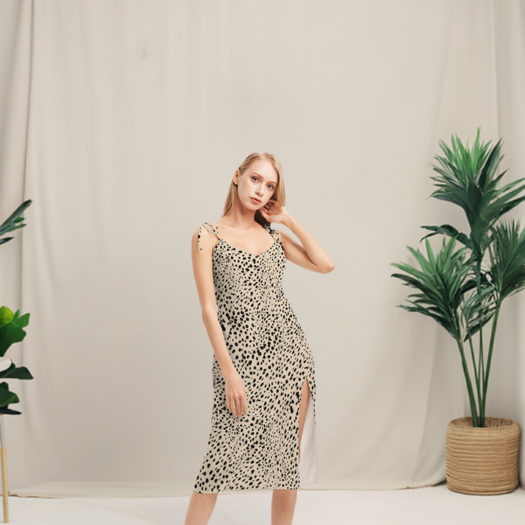 Women's Leopard Side Split Dress