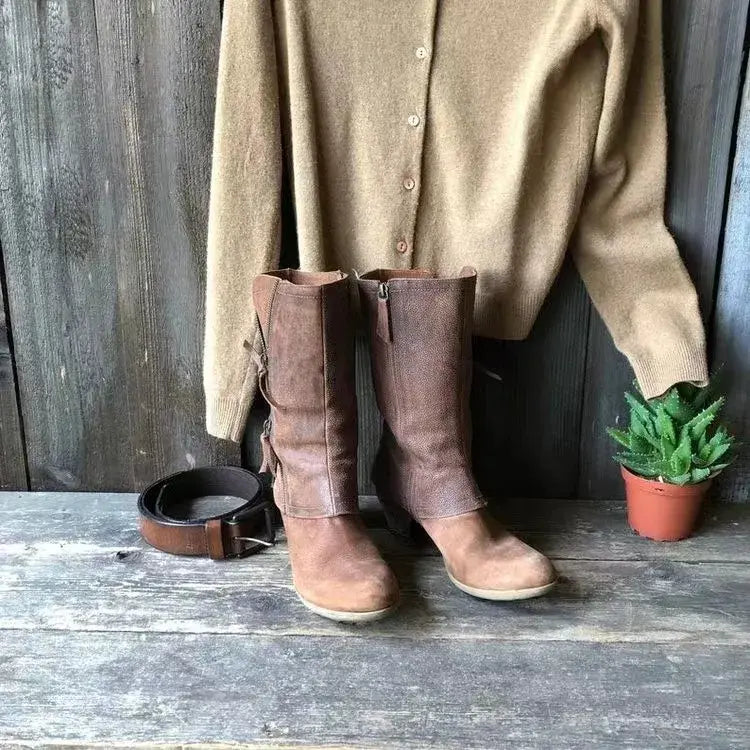Women's Punk Cowboy Knee Boots: Stylish, Versatile, and Comfortable