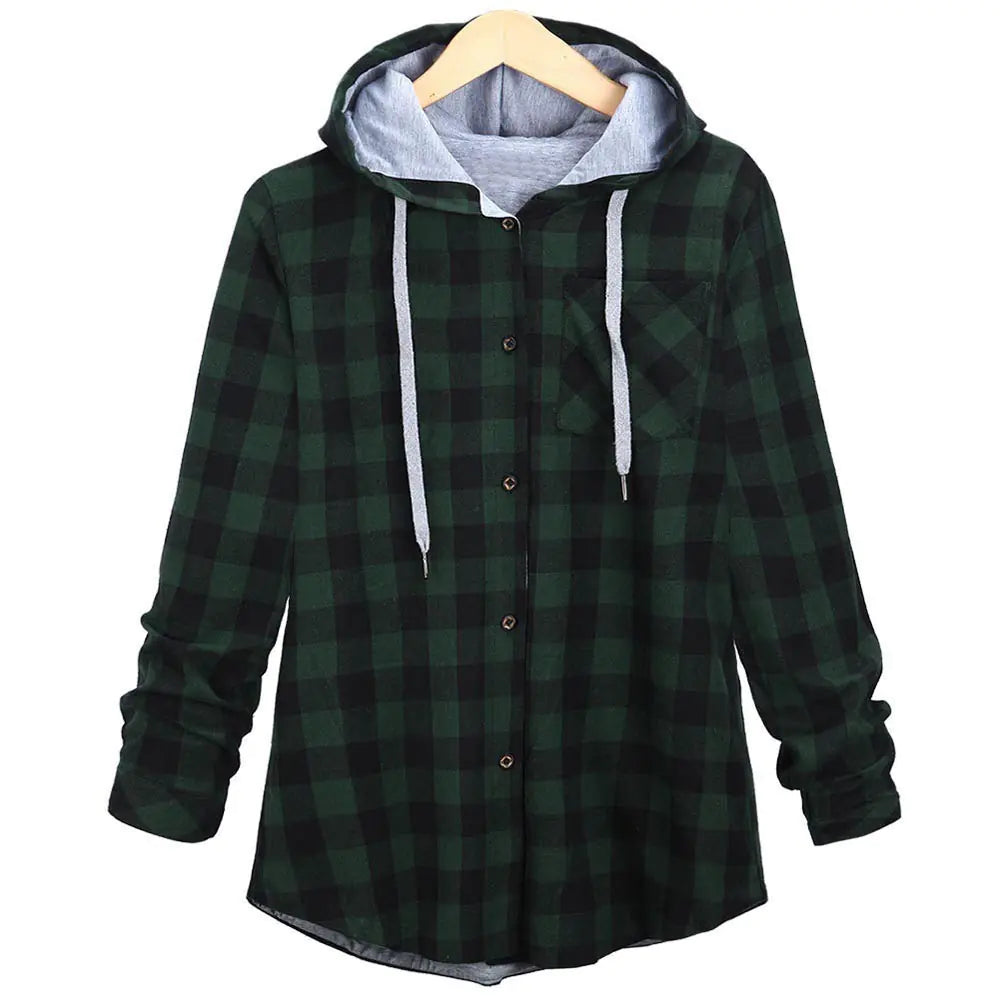 Chic Multicolor Hooded Cardigan