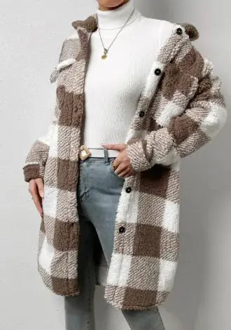Ladies' Plaid Fleece Pullover