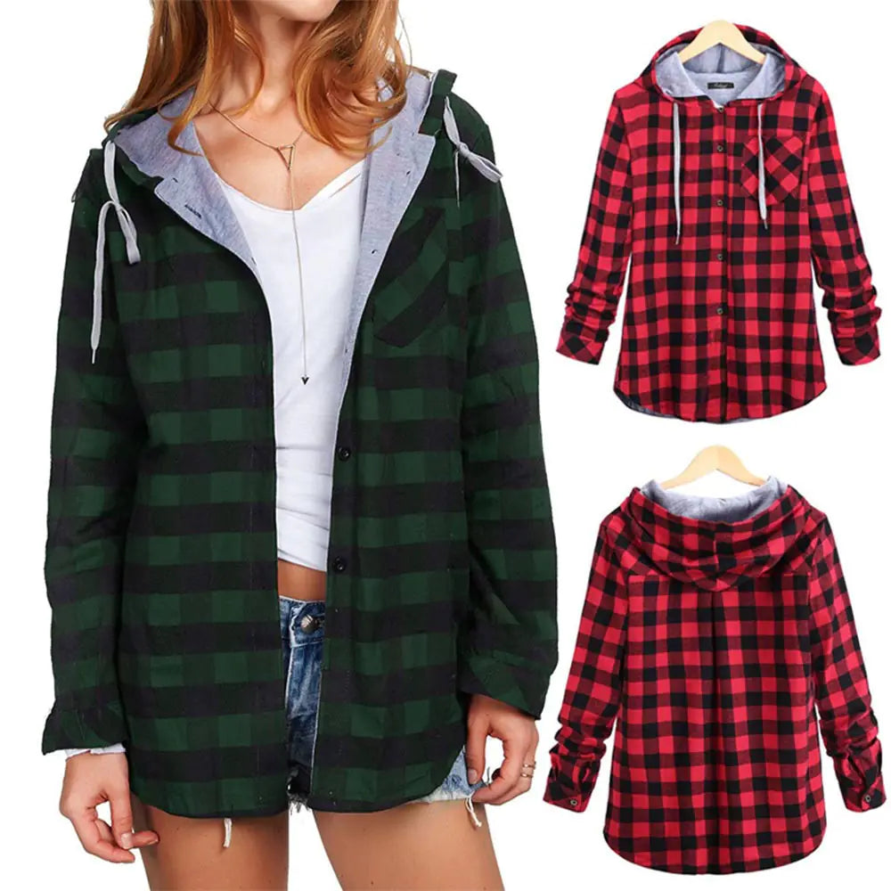 Chic Multicolor Hooded Cardigan