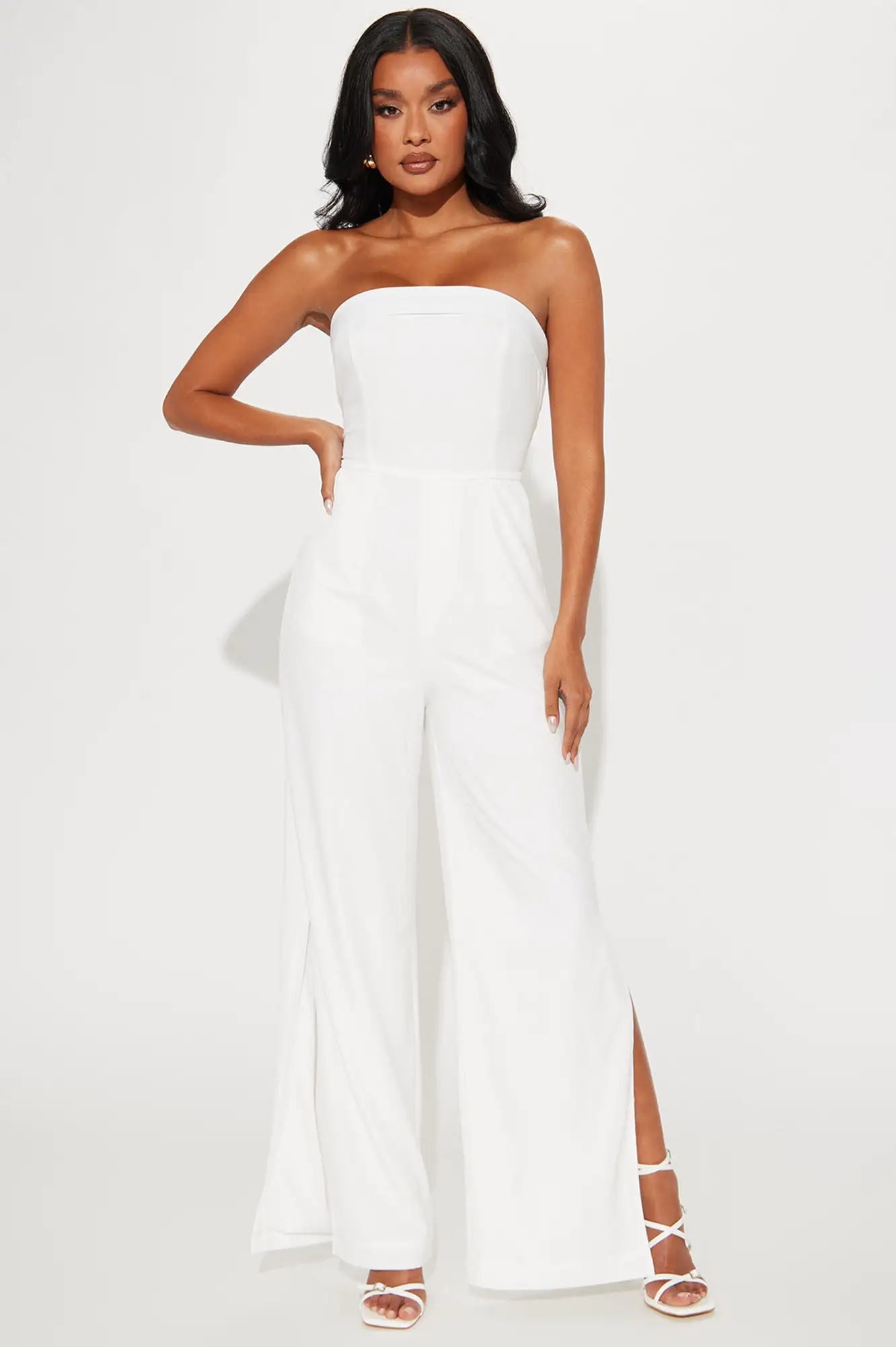 Women White Party Outfits Jumpsuit