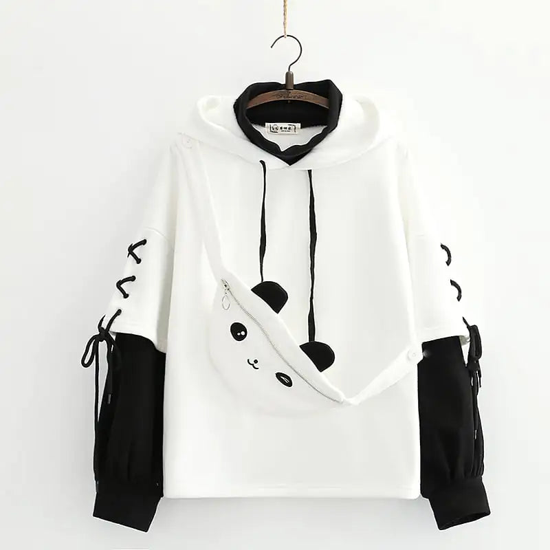 Campus Panda Fleece Hoodie