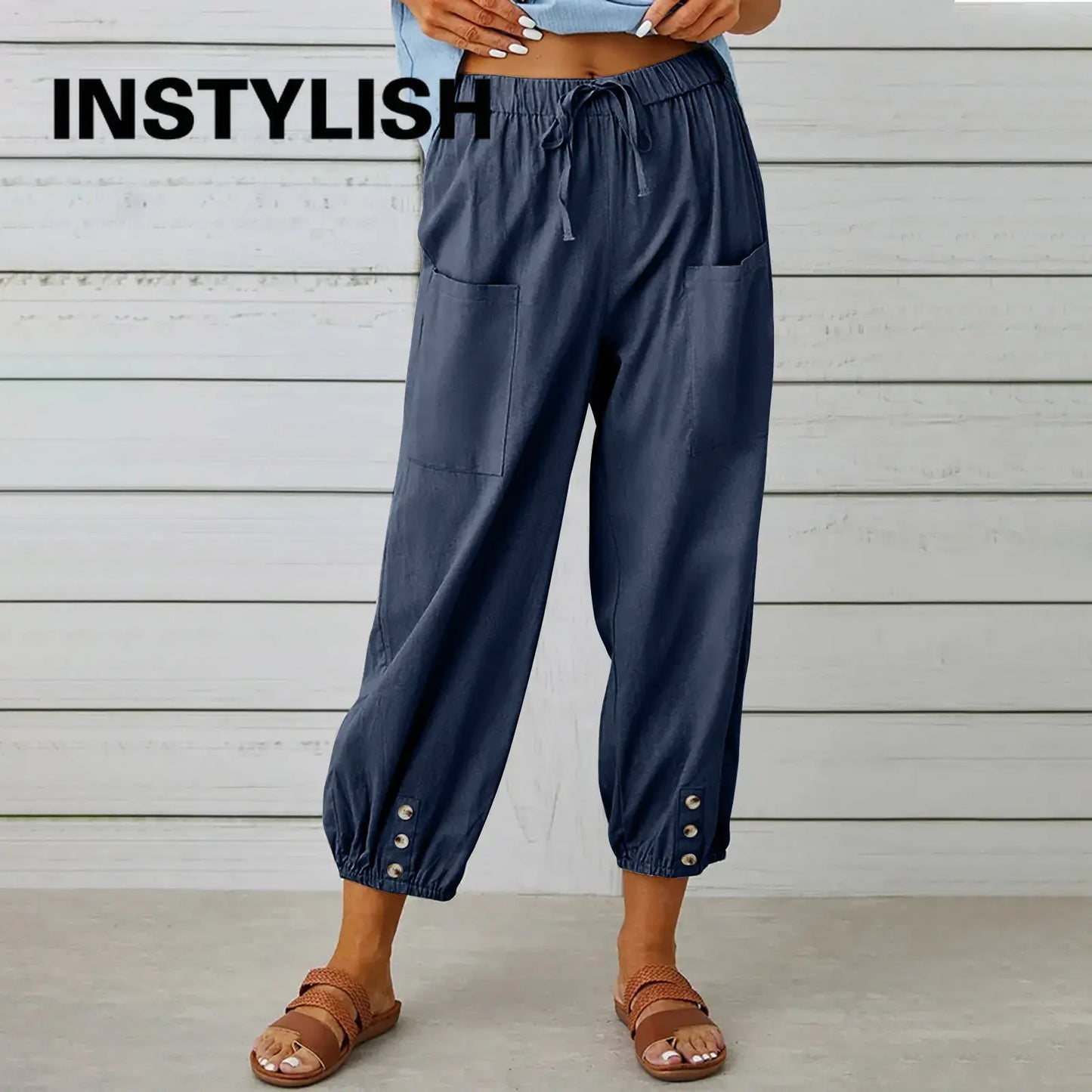 Women High Waist Wide Leg Pants