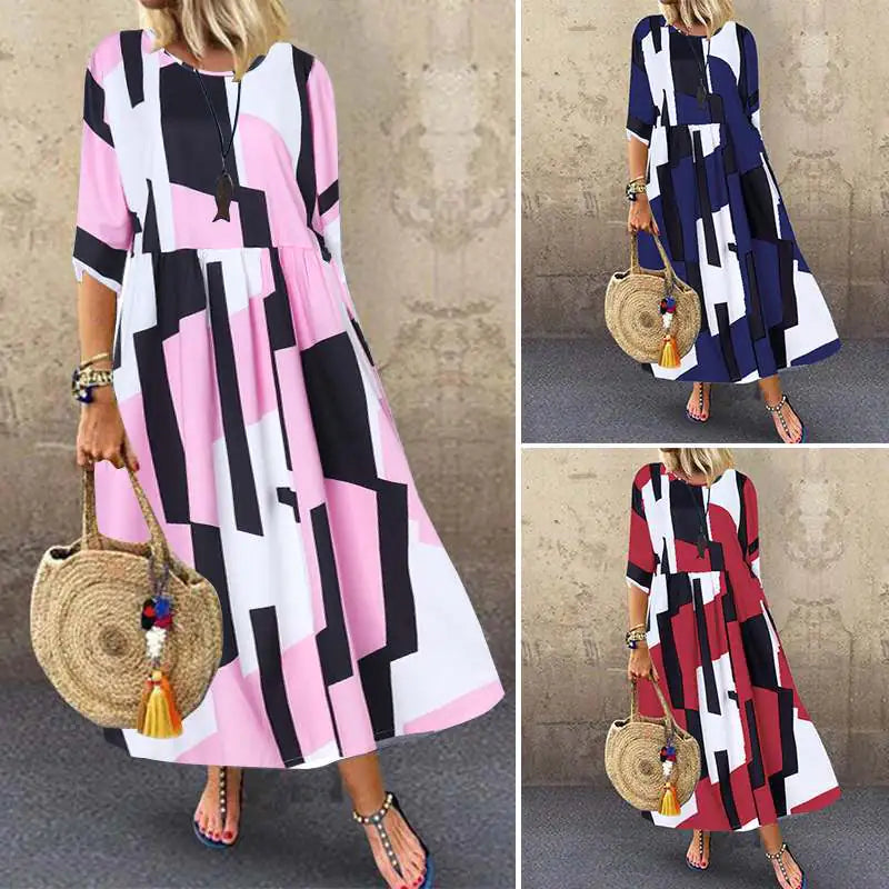 Chic Plus Size Printed Dress