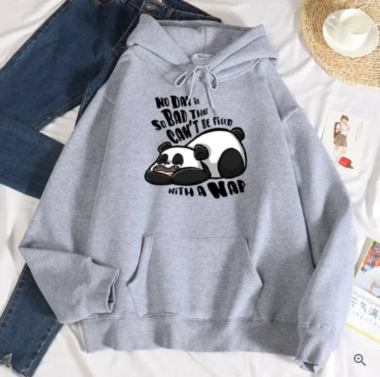 Ladies' Playful Panda Fleece Hoodie