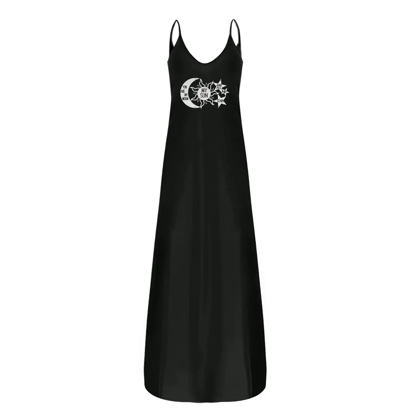 Sexy Deep V-neck Sleeveless Beach Casual Dress with High Waist Pockets