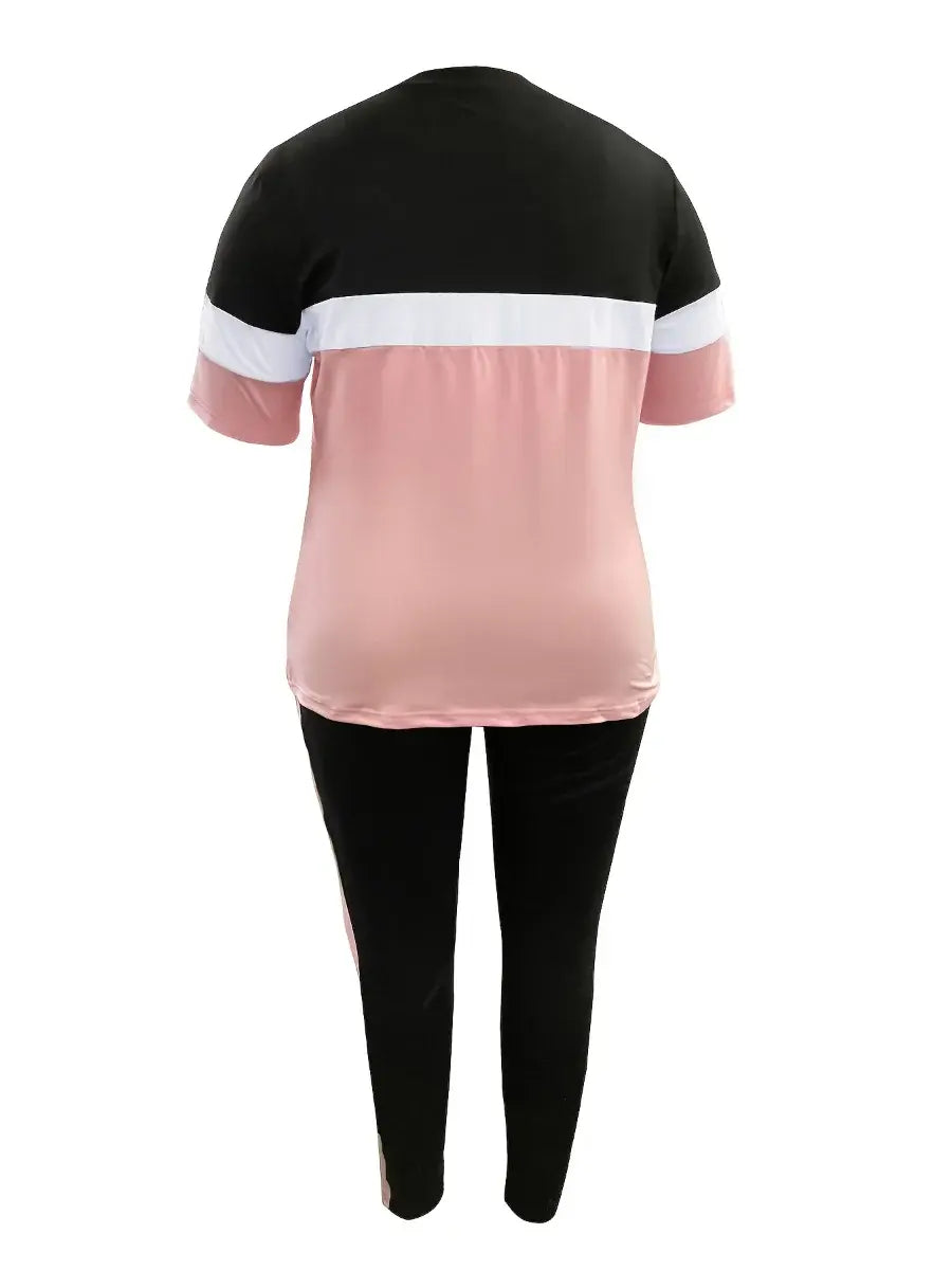Plus Size Drawstring Pants Set